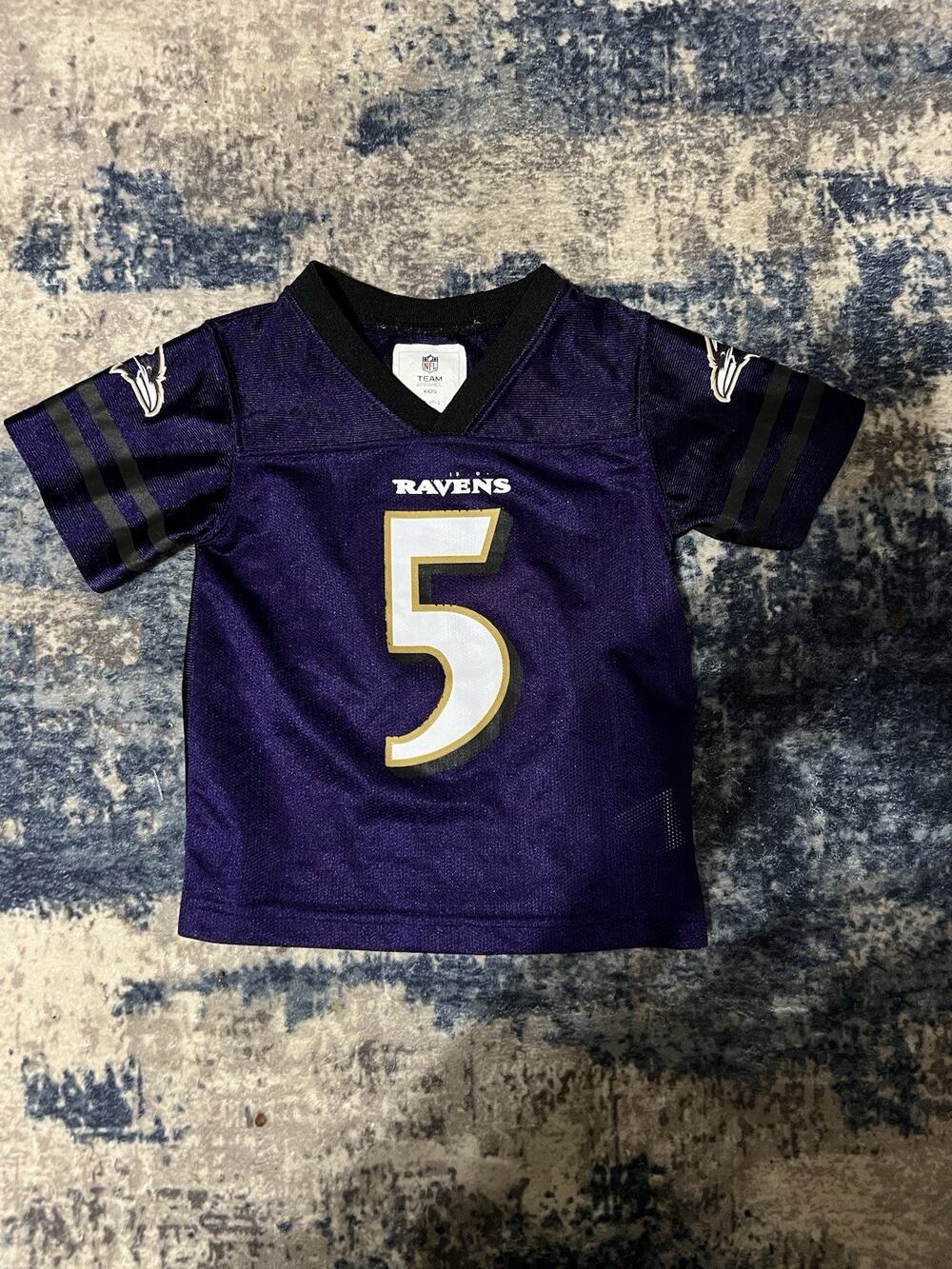 Size 3T- NFL Team Apparel Baltimore Ravens Joe Flacco #5 Jersey Toddler